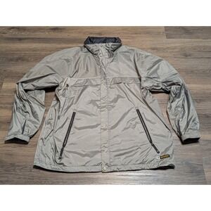 Nautica Competition Jacket Mens XL Gray Nylon Water Resistant Windbreaker Casual